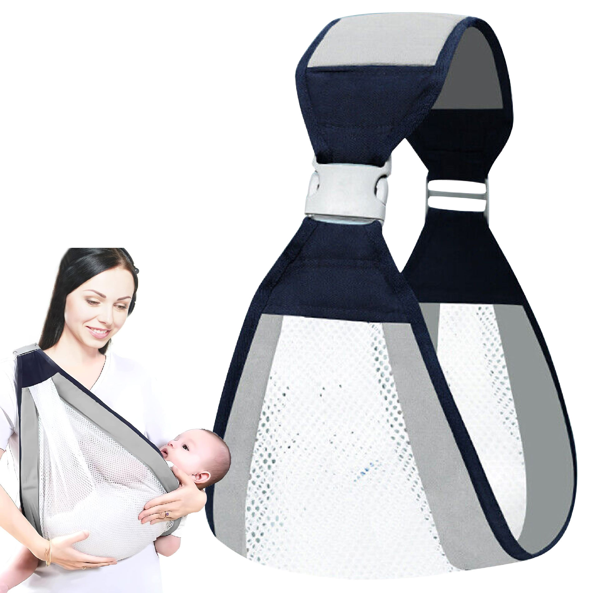 Miniatura 7 de Cargador bebes Soporte Fular - color: Verde